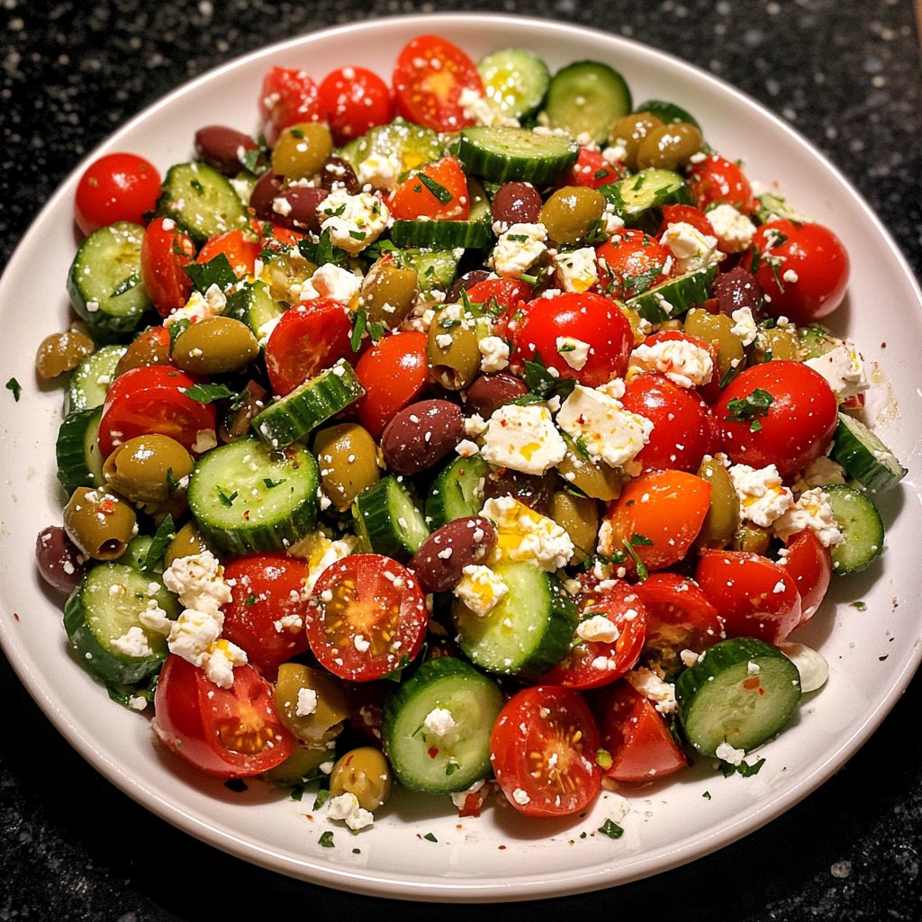 Simple Greek Salad with Feta Recipe