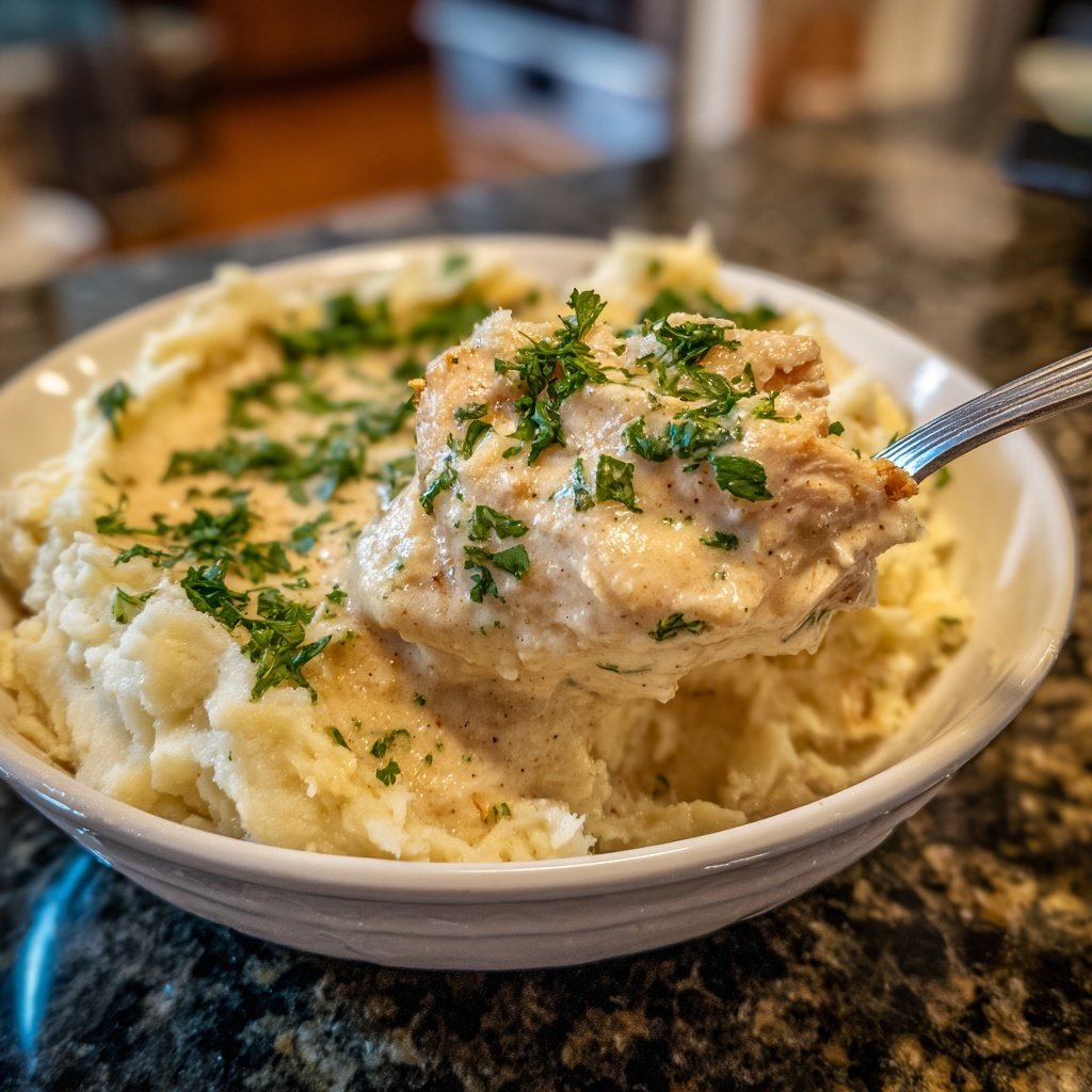 Comfort Food Creamy Chicken and Mashed Potatoes