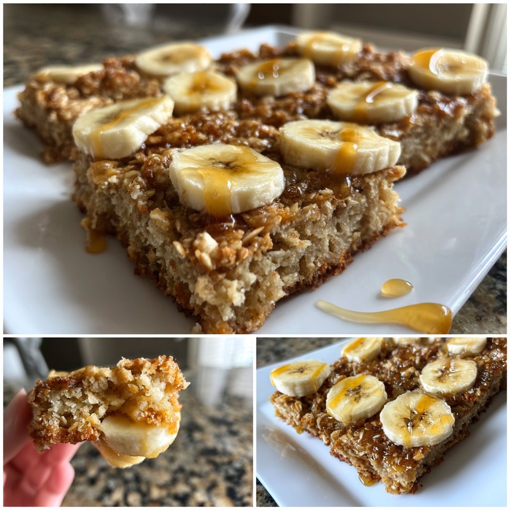 Banana Oat Yogurt Squares