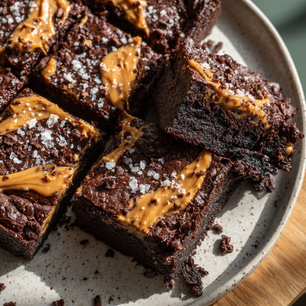 Cottage Cheese Brownies with Cashew Butter