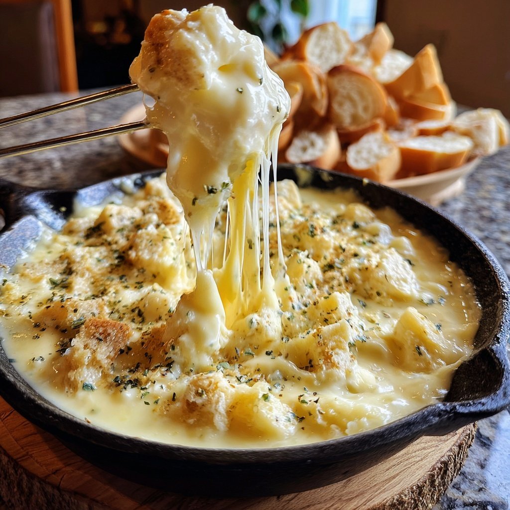 Fondue with Herb Infused Cheese