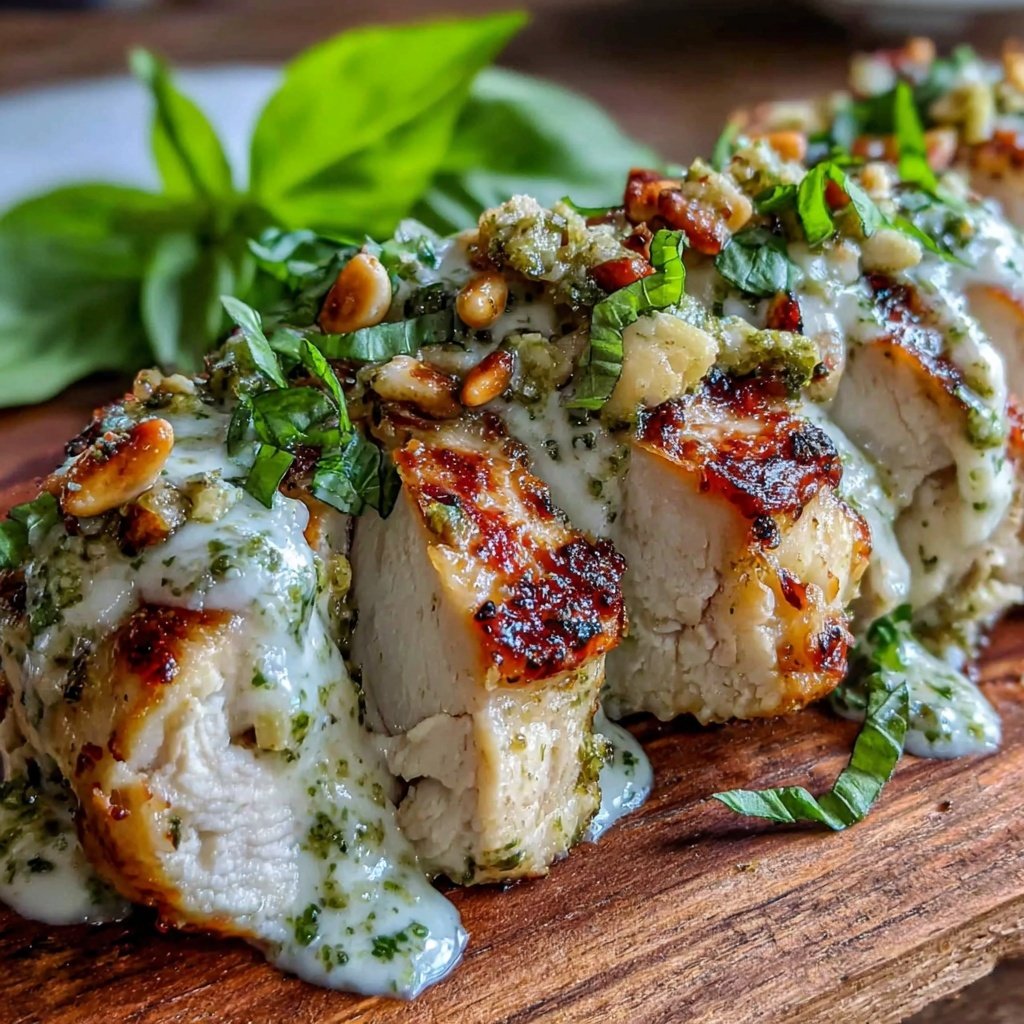 Spring Dinner Creamy Pesto Chicken