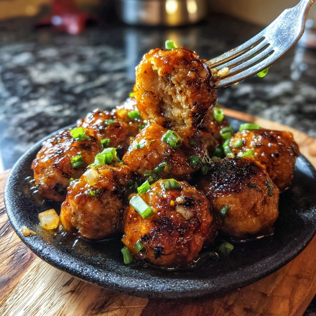 Honey Garlic Chicken Meatballs