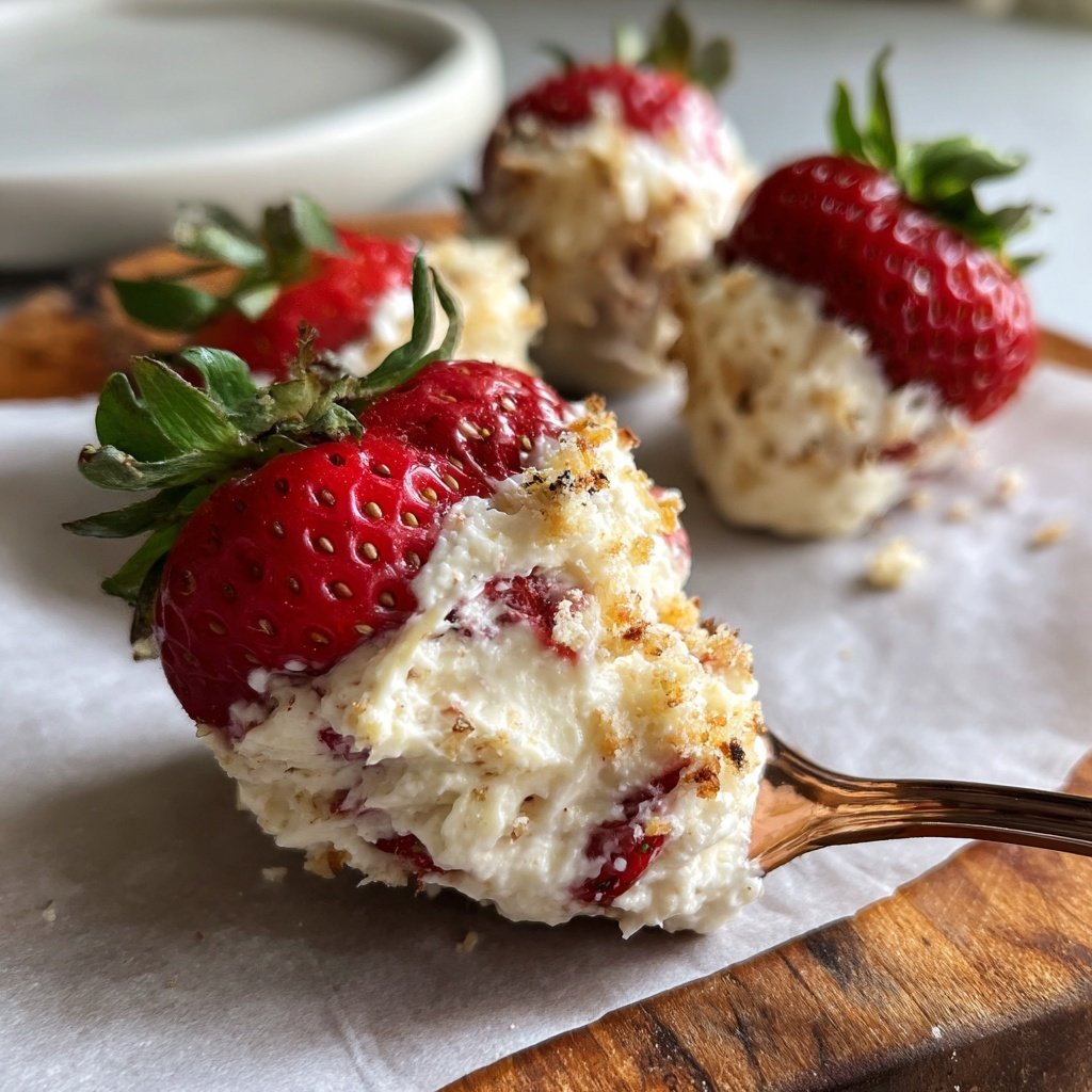 Cheesecake Stuffed Strawberries