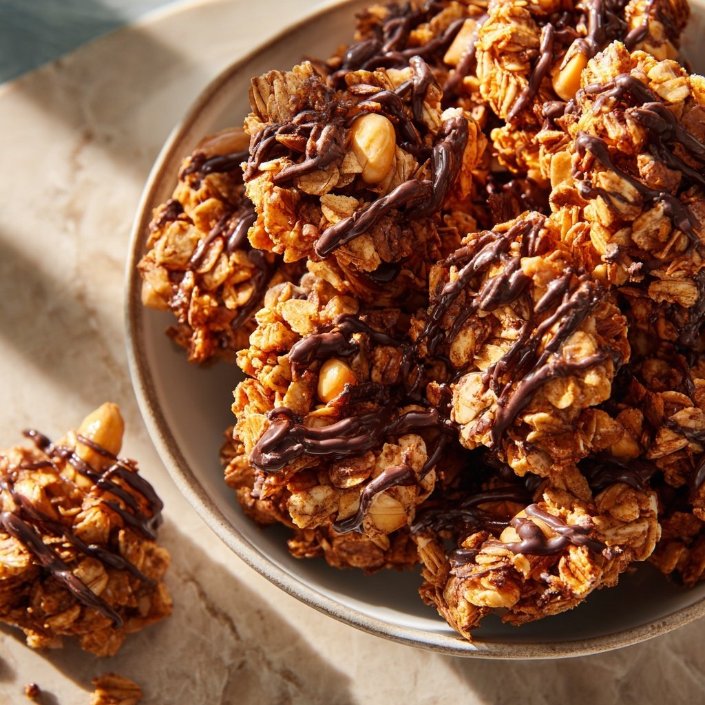 Valentines Snacks Chocolate Granola Clusters