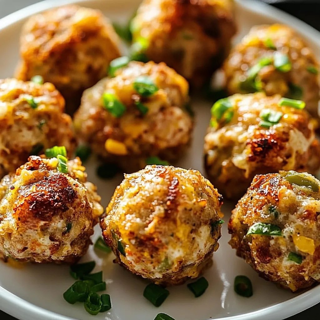 Spicy Jalapeño Popper Sausage Balls