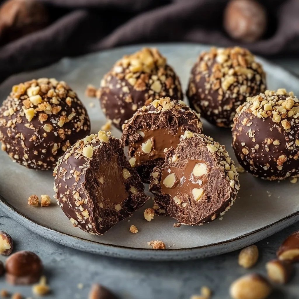Nutty Chocolate Balls with Hazelnut Crunch