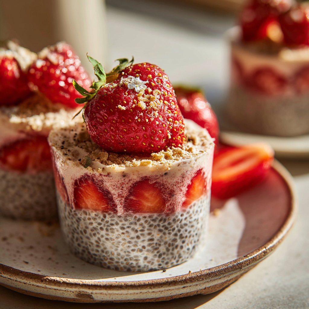 Valentines Breakfast Strawberry Chia Cups