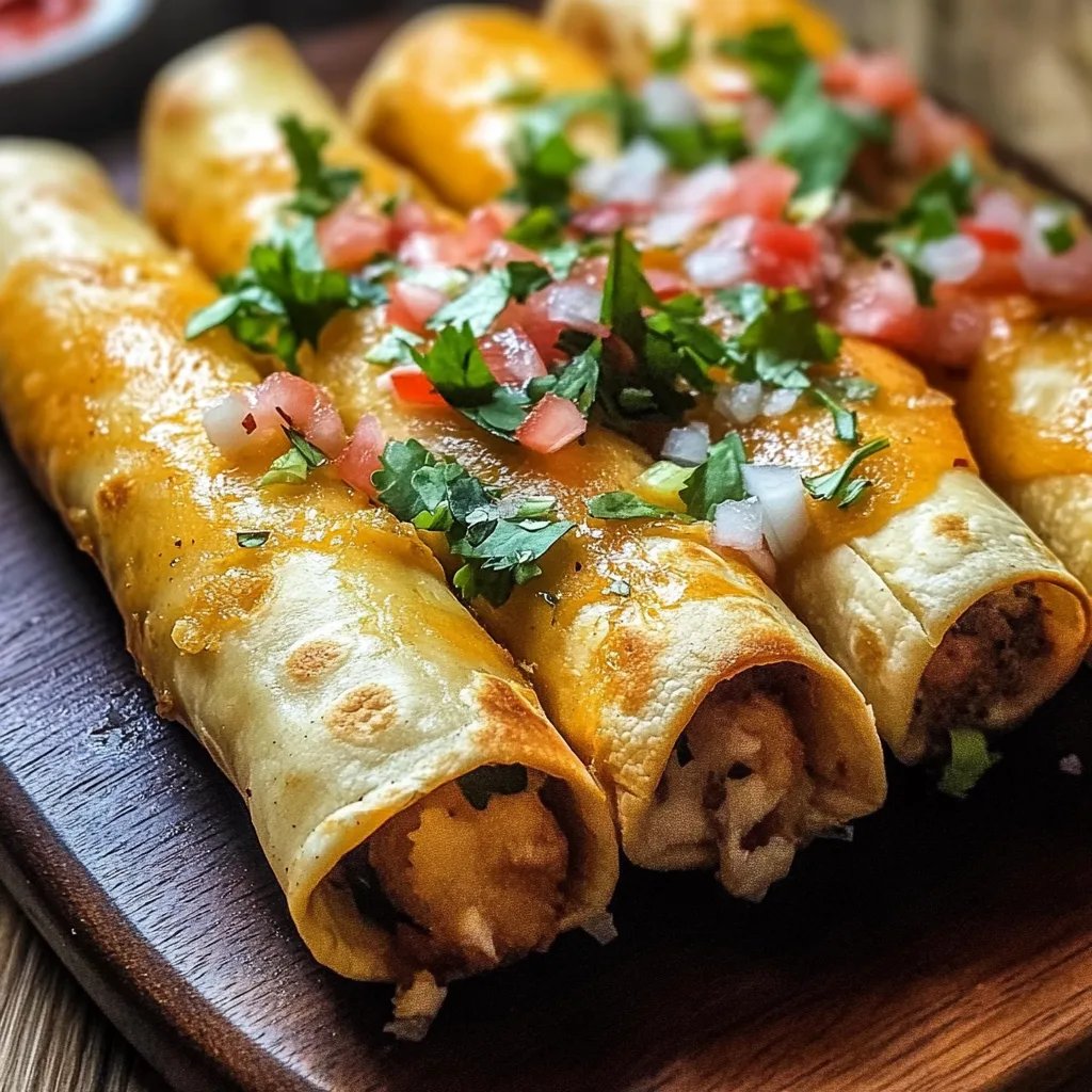 Delicious Crispy Chicken Taquitos