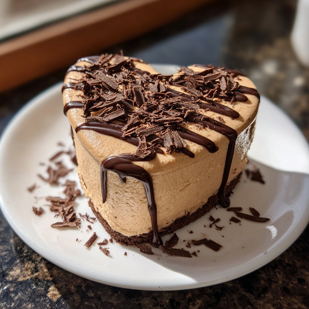 Mini Heart Cake with Mocha Frosting