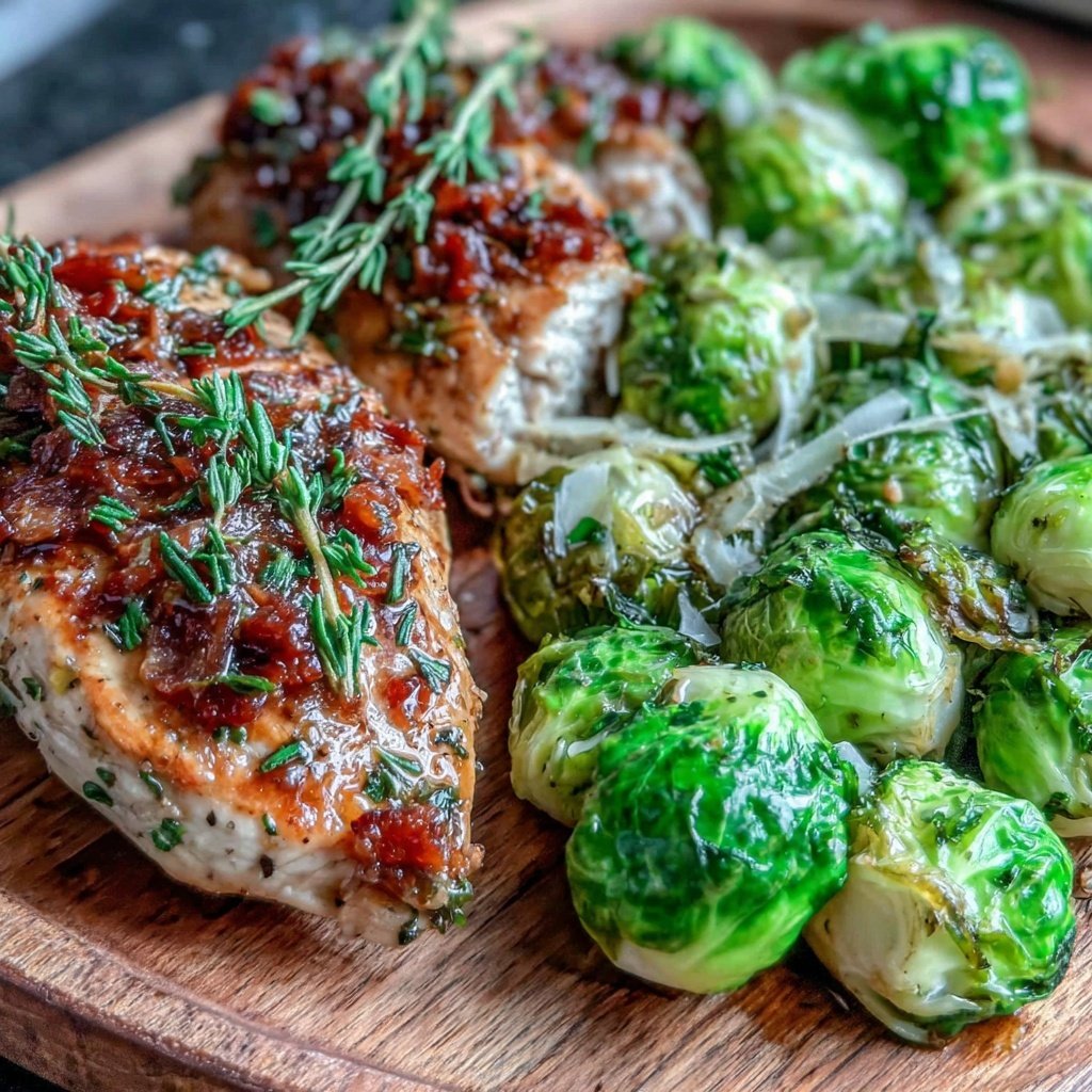 Healthy Chicken With Roasted Brussels Sprouts