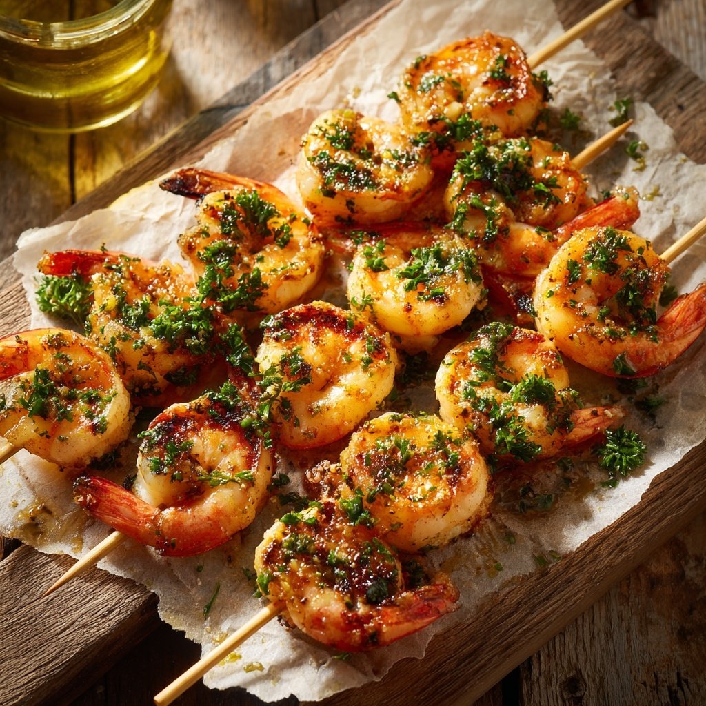 Grilled Lemon Shrimp Skewers